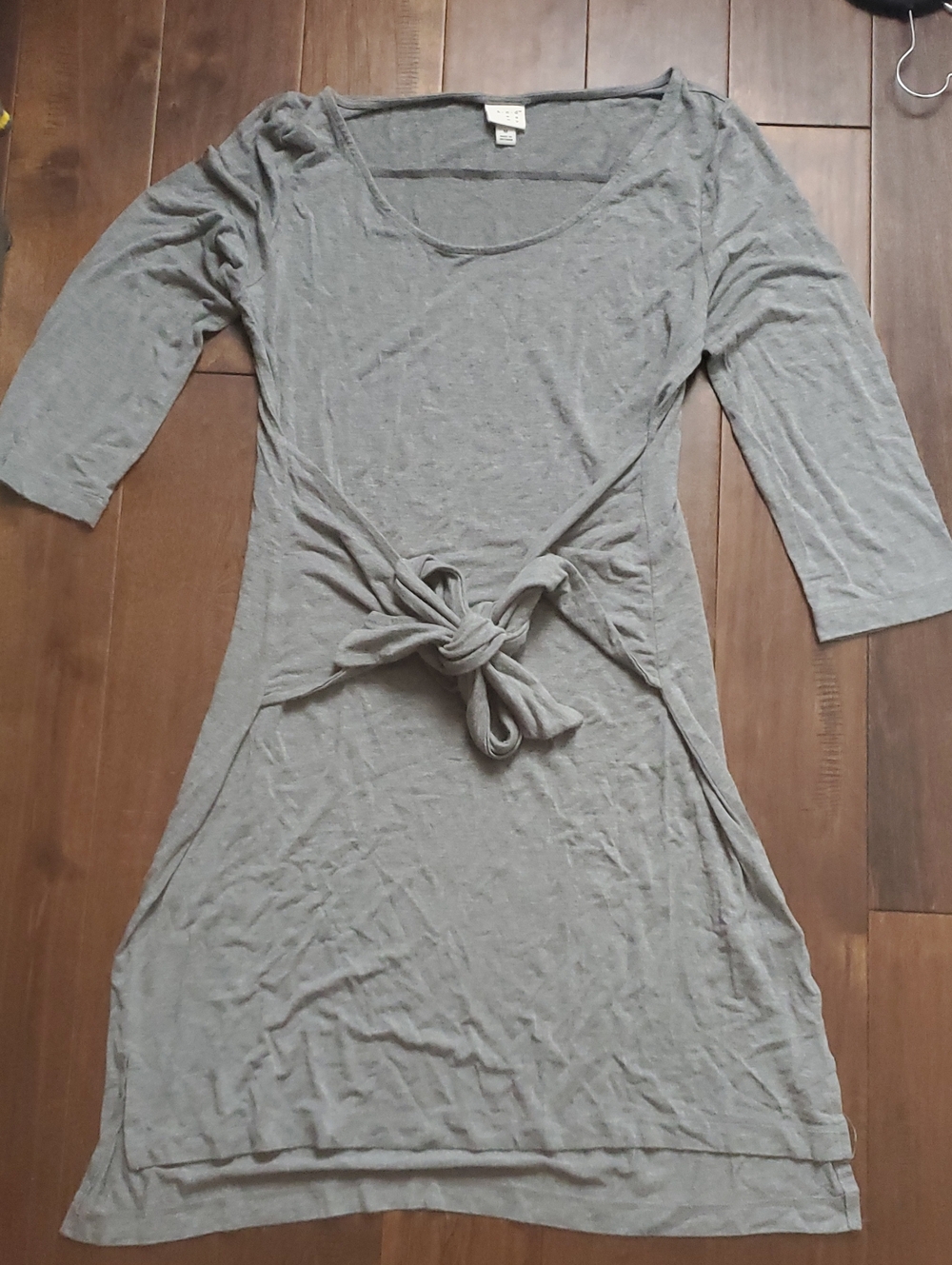 Gray Tie-Waist Women’s Dress